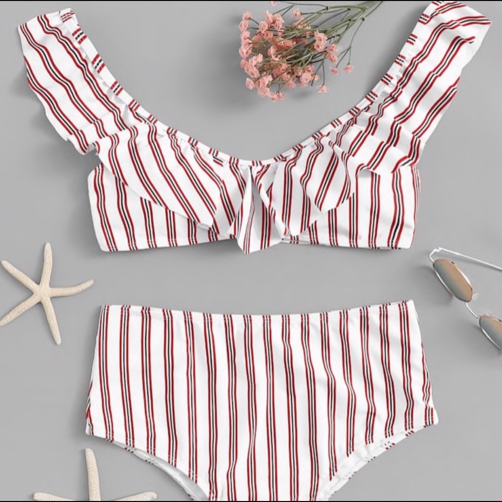 2 piece high wasted bikini.